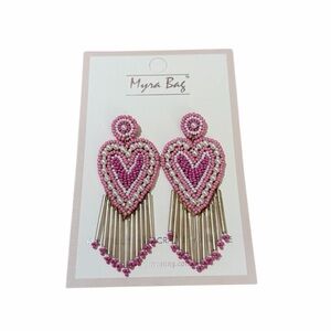 Myra Bag Gracie Heart Beaded Earrings‎